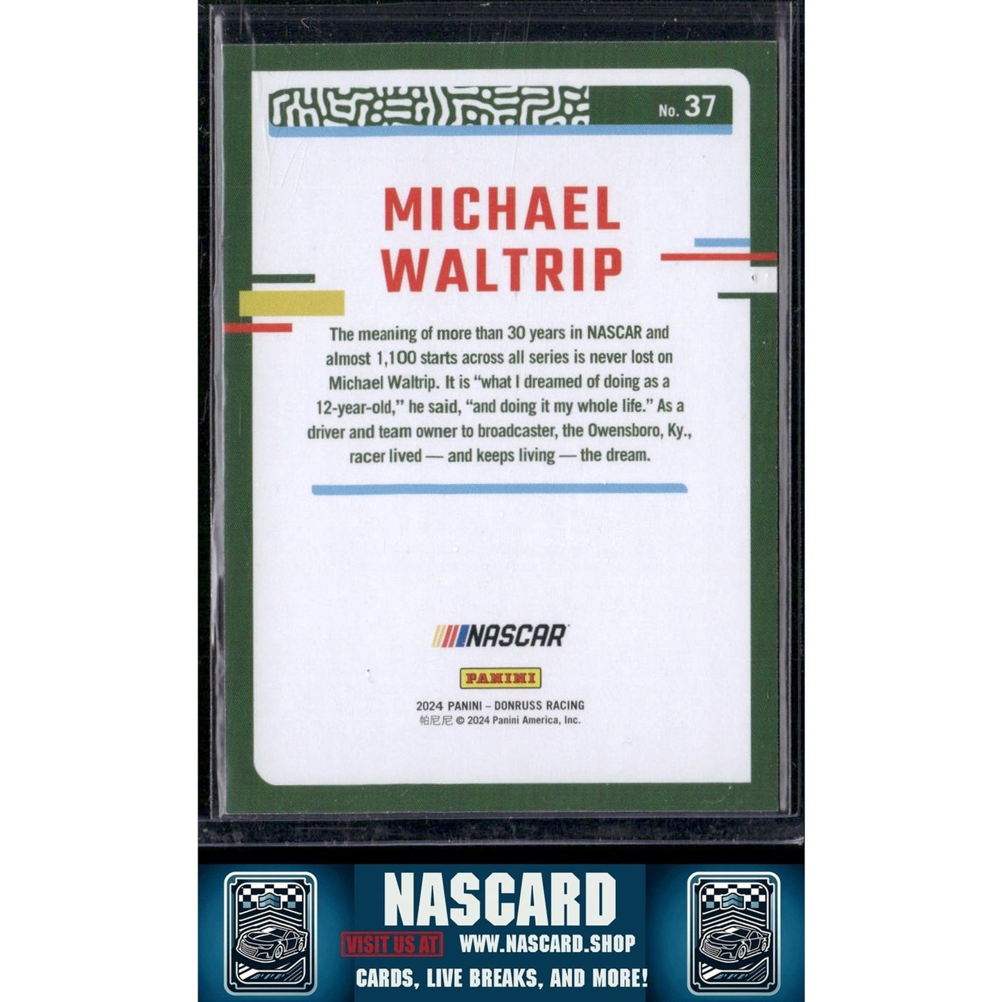2024 Donruss #37 Michael Waltrip Pink #/25
