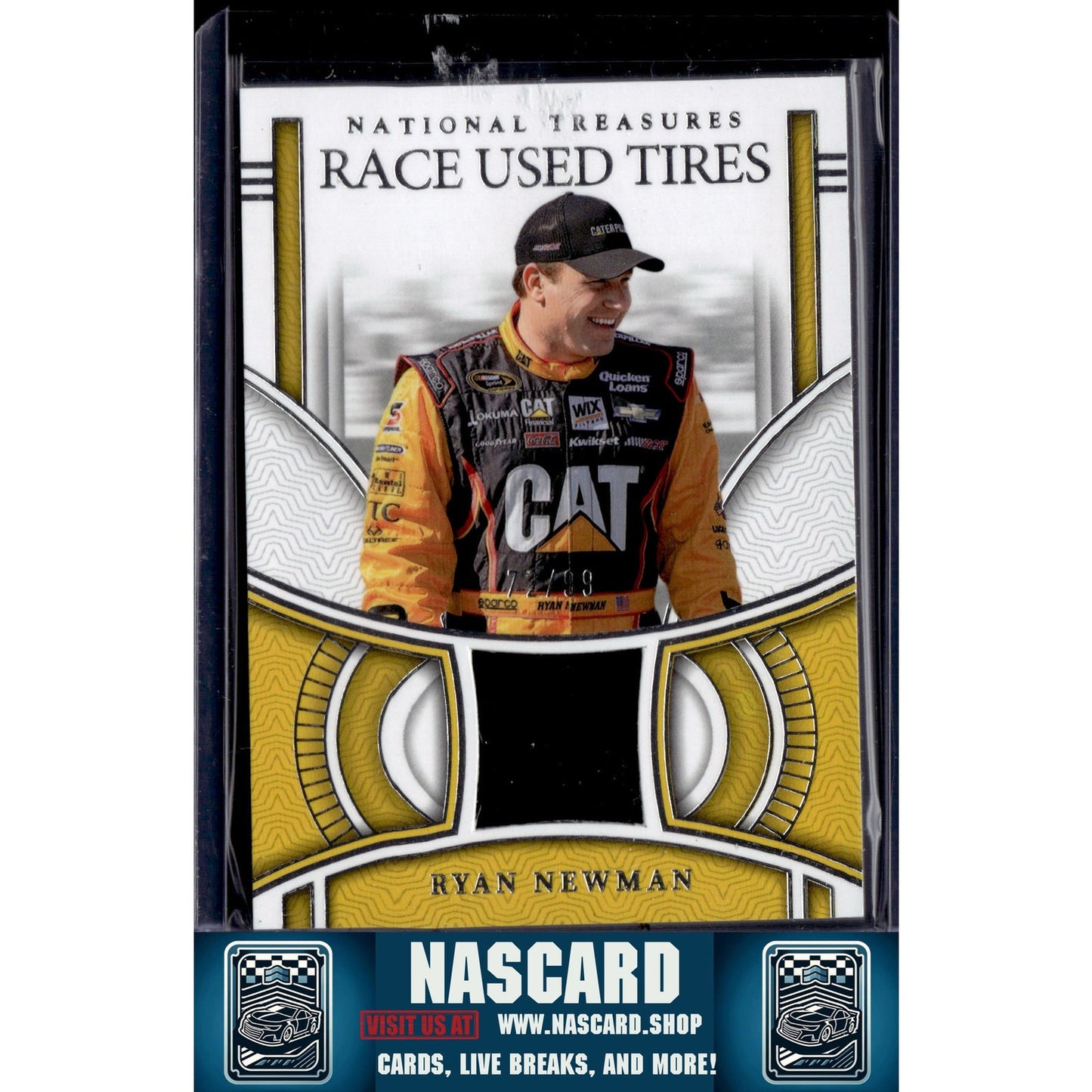 2024 Panini National Treasures #RUT-RNW Ryan Newman Race Used Tires #/99 - NASCARD.shop