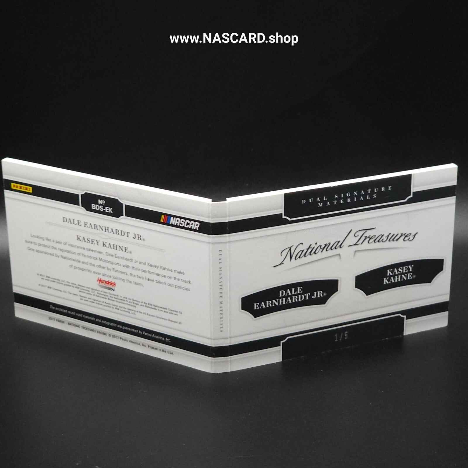2017 National Treasures Dual Auto Booklet Dale Earnhardt Jr. Kasey Kahne 1/5