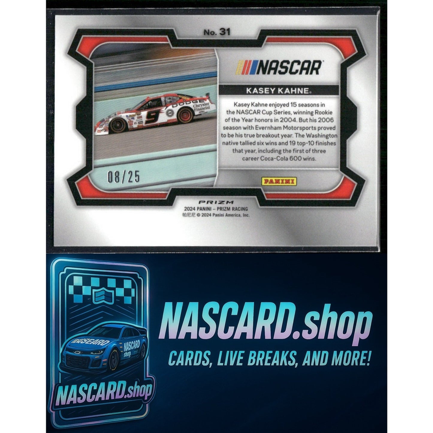 2024 Panini Prizm #31 Kasey Kahne Mojo #/25