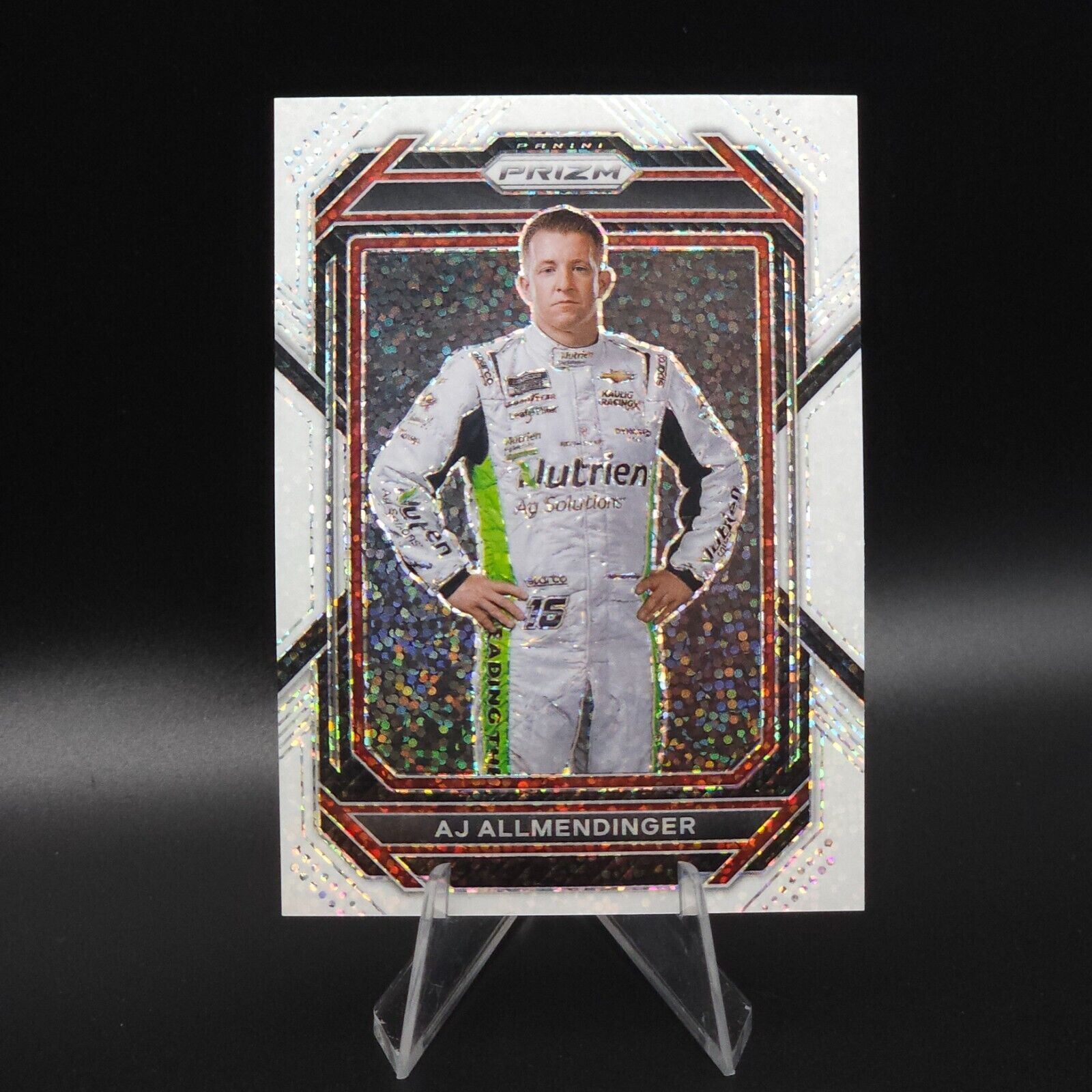 2023 Panini Prizm - White Sparkle Prizm #41 A.J. Allmendinger - NASCARD.shop