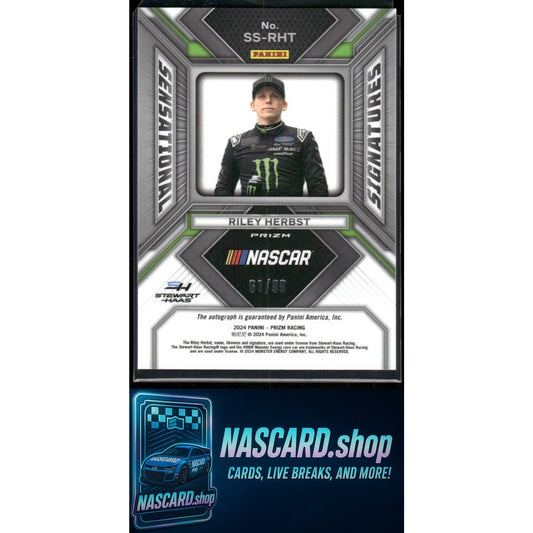 2024 Panini Prizm #SS-RHT Riley Herbst Sensational Signatures Red #/99