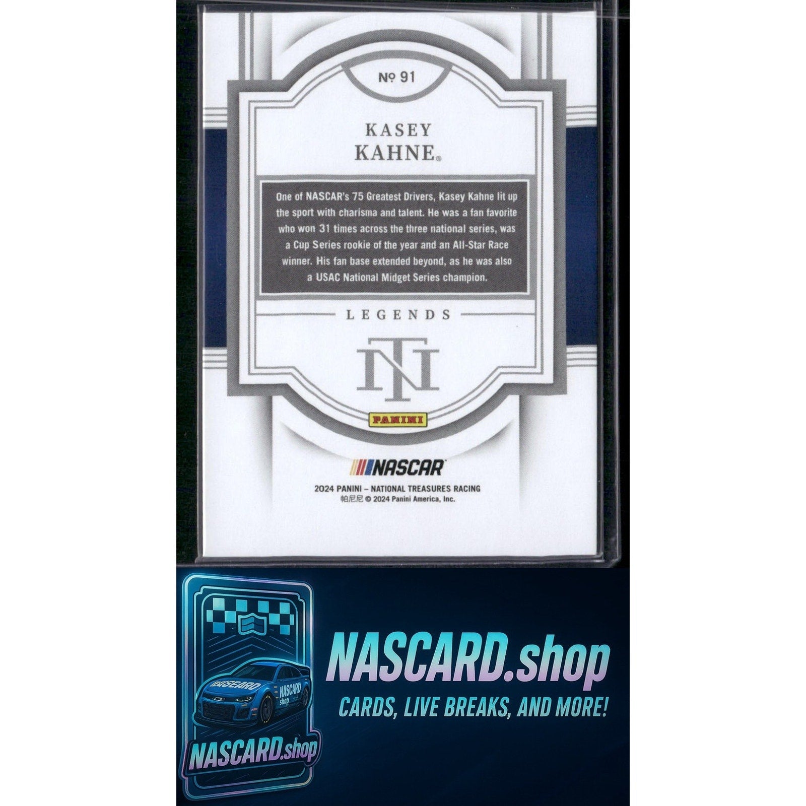 2024 Panini National Treasures #91 Kasey Kahne #/49 - NASCARD.shop
