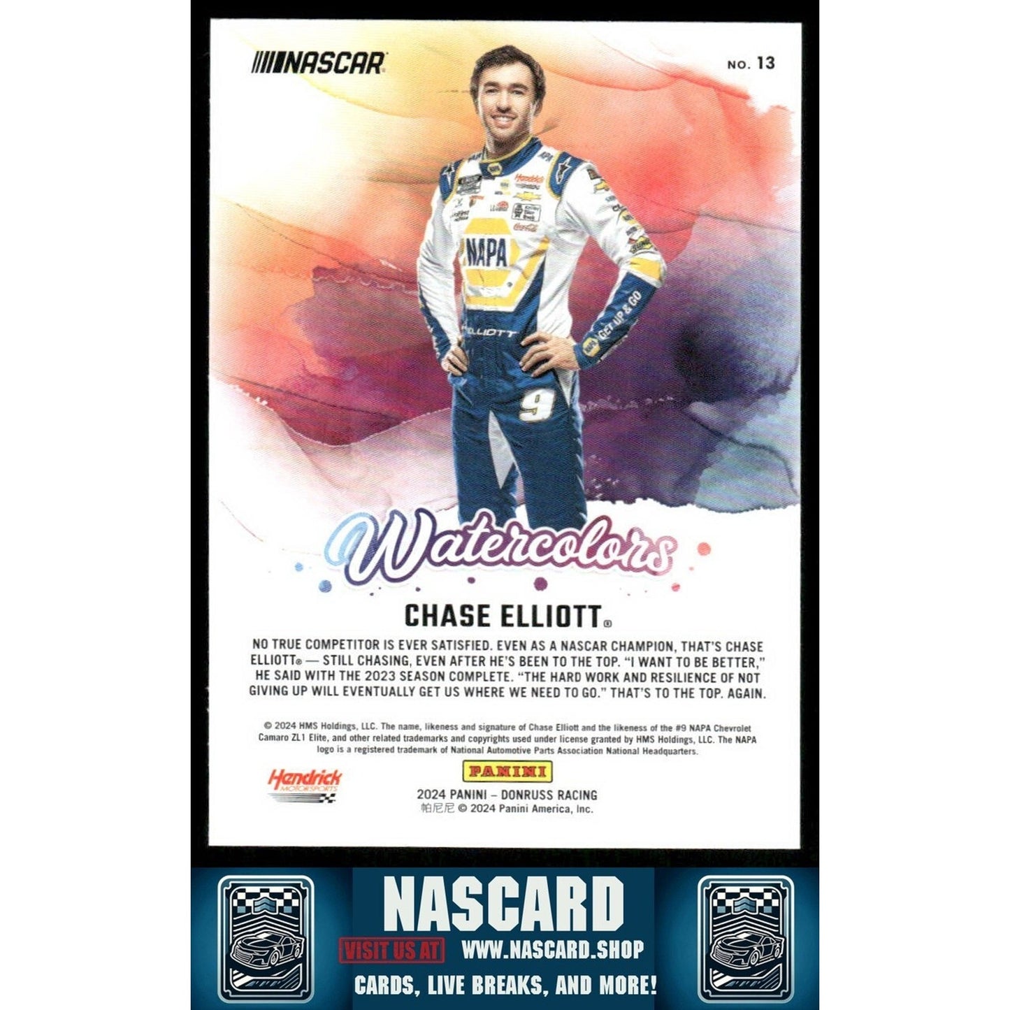 2024 Panini Donruss NASCAR - Watercolors Chase Elliott #13