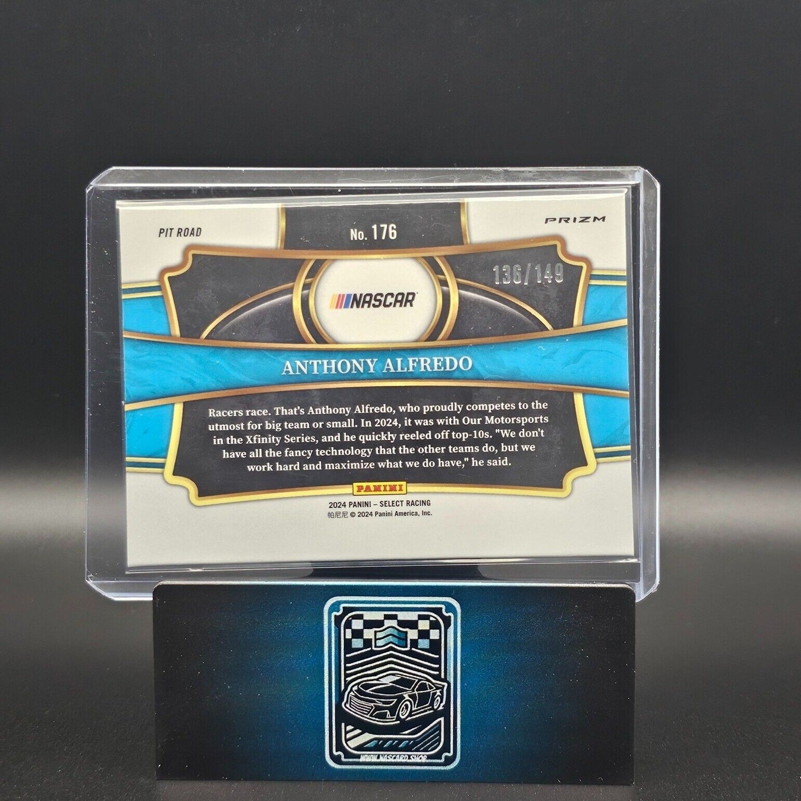 2024 Panini Select - Pit Road Red And Blue Prizm #176 Anthony Alfredo /149 - NASCARD.shop