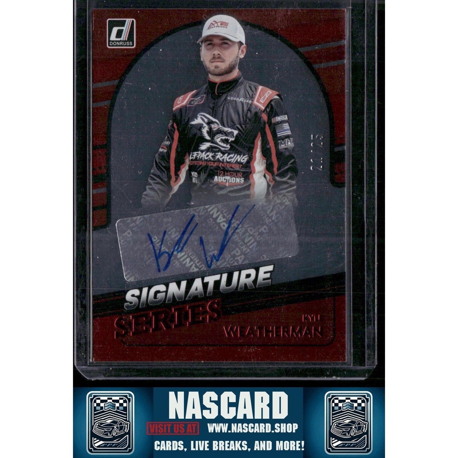 2022 Donruss #SS-KW Kyle Weatherman Signature Series Red #/25 - NASCARD.shop