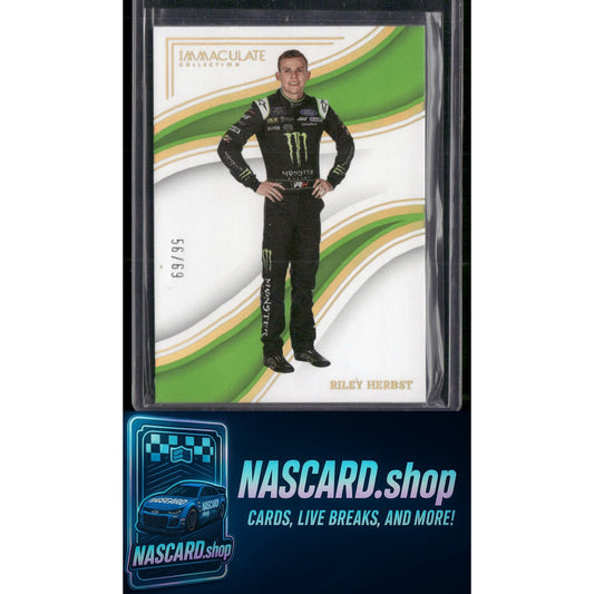 2023 Panini Chronicles #21 Riley Herbst Immaculate Holo Gold #/69 - NASCARD.shop