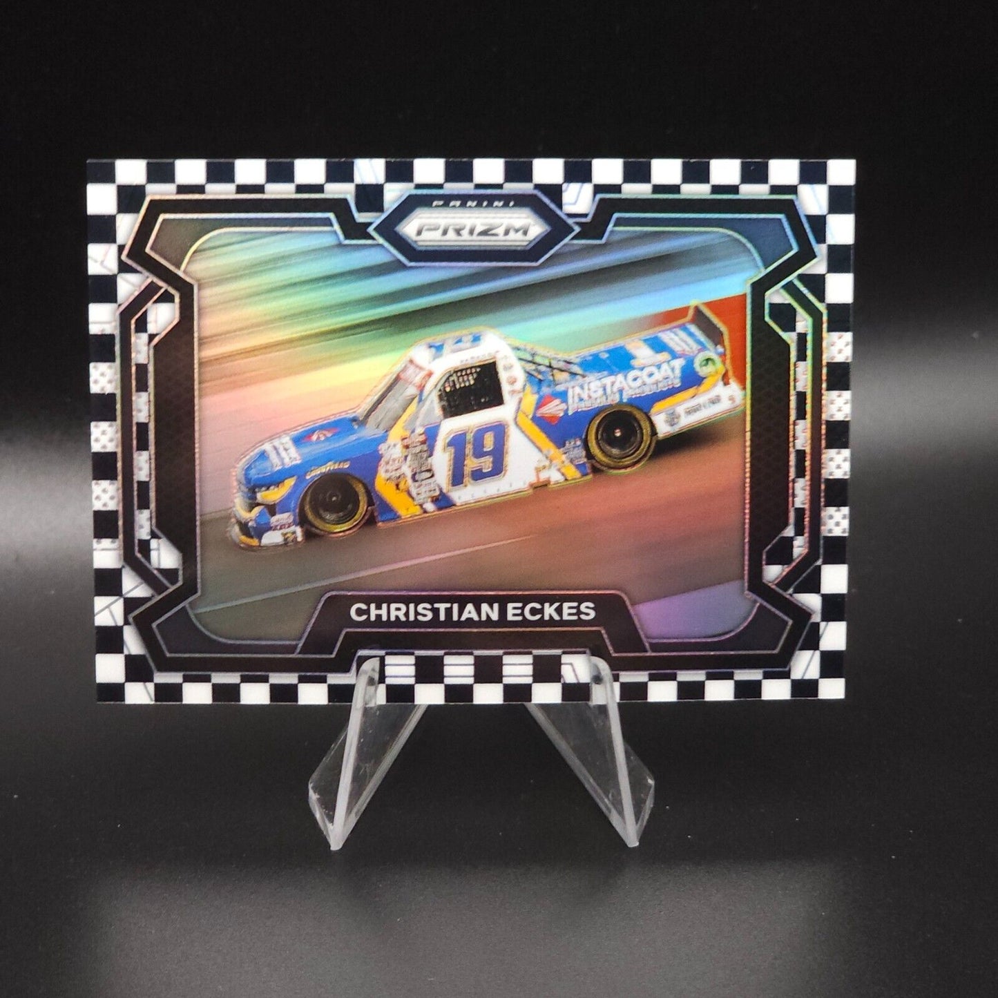 2024 Panini Prizm Racing Rides Checkered Flag Prizm #20 Christian Eckes /75