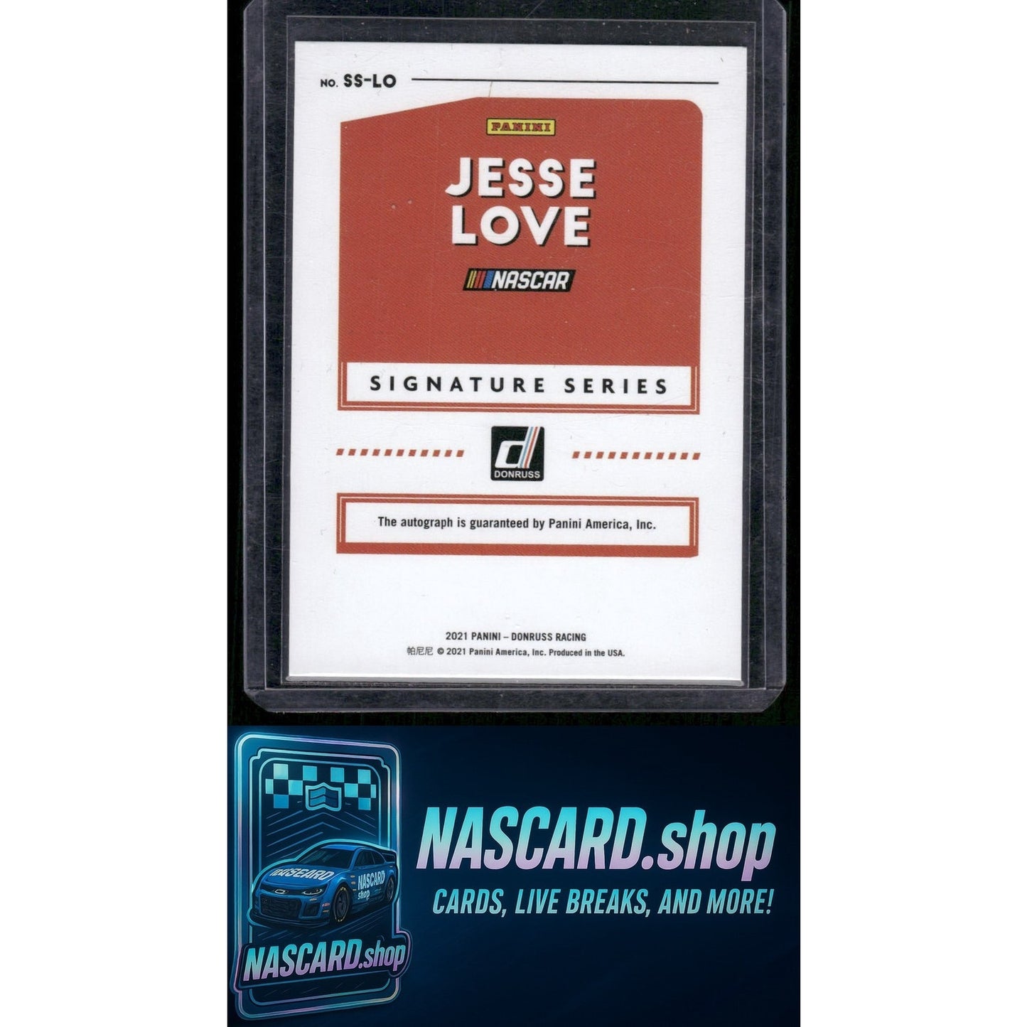 2021 Donruss #SS-LO Jesse Love Signature Series Red #/99 RC