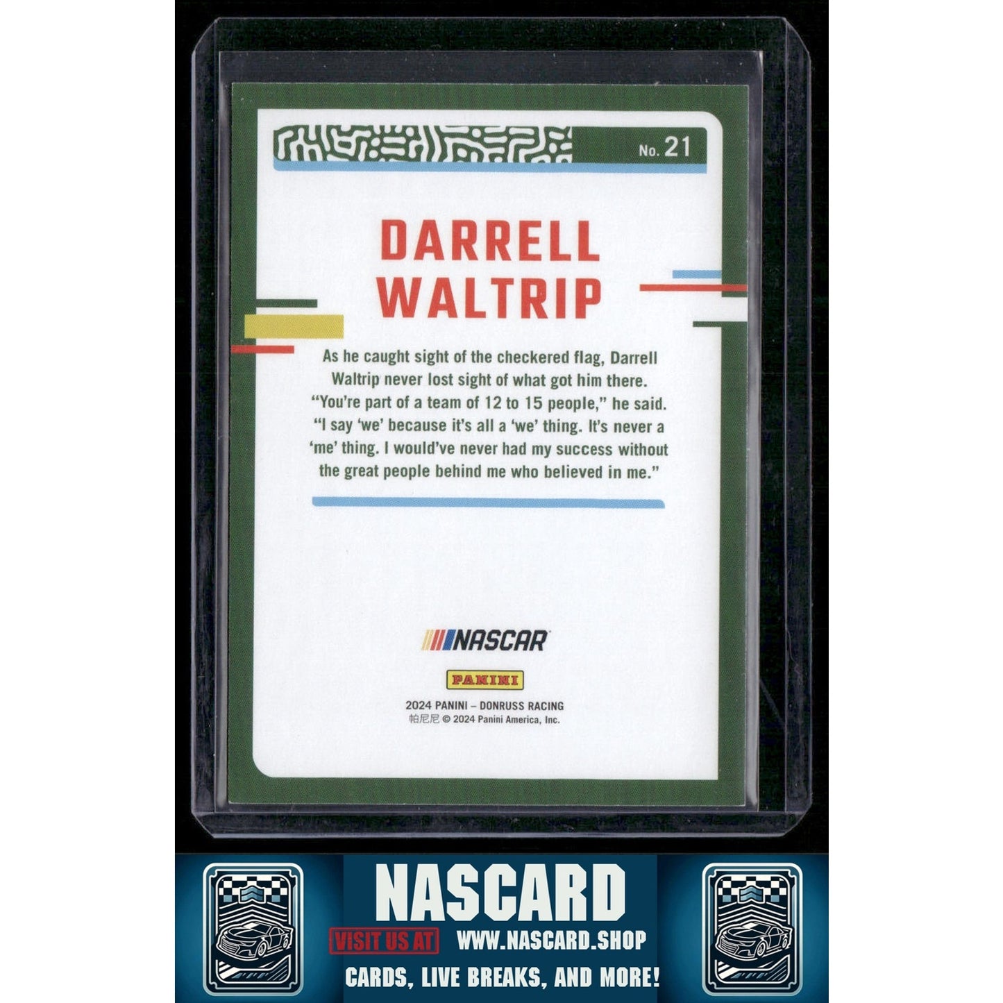 2024 Donruss #21 Darrell Waltrip Pink #/25