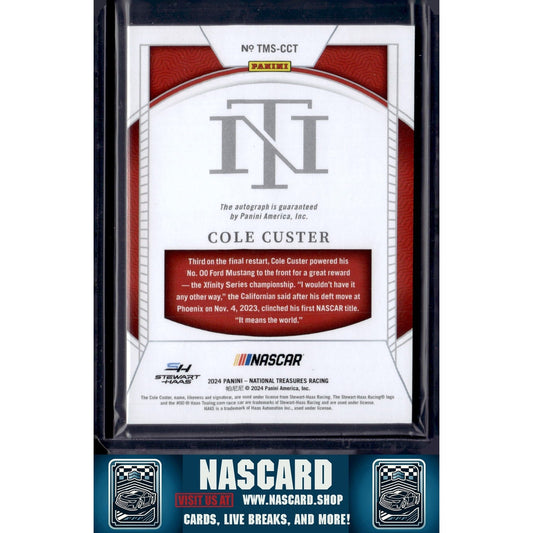 2024 Panini National Treasures #TMS-CCT Cole Custer Treasured Moments #/49 - NASCARD.shop