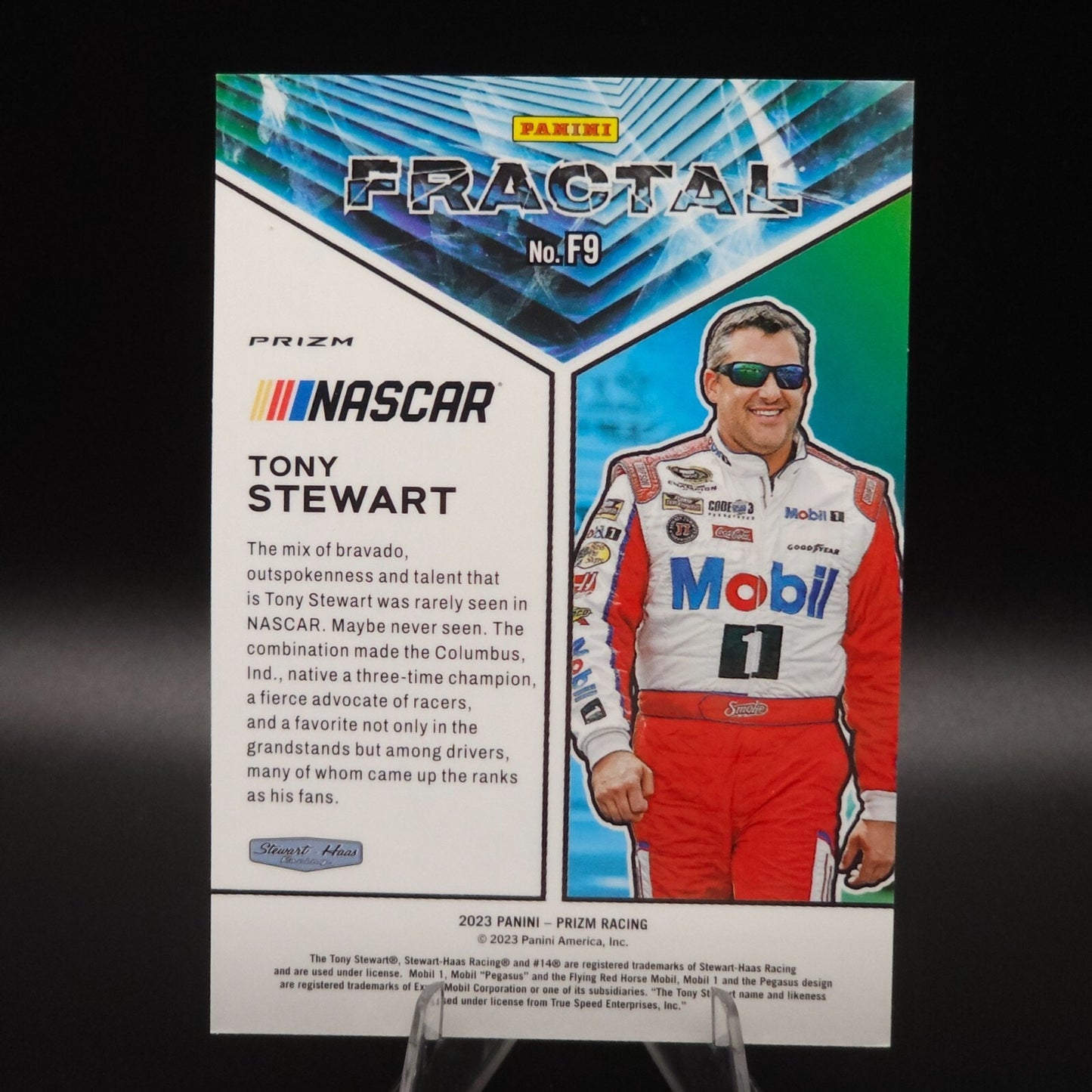 2023 Panini Prizm - Fractal Tony Stewart #F9 White Sparkle Prizm