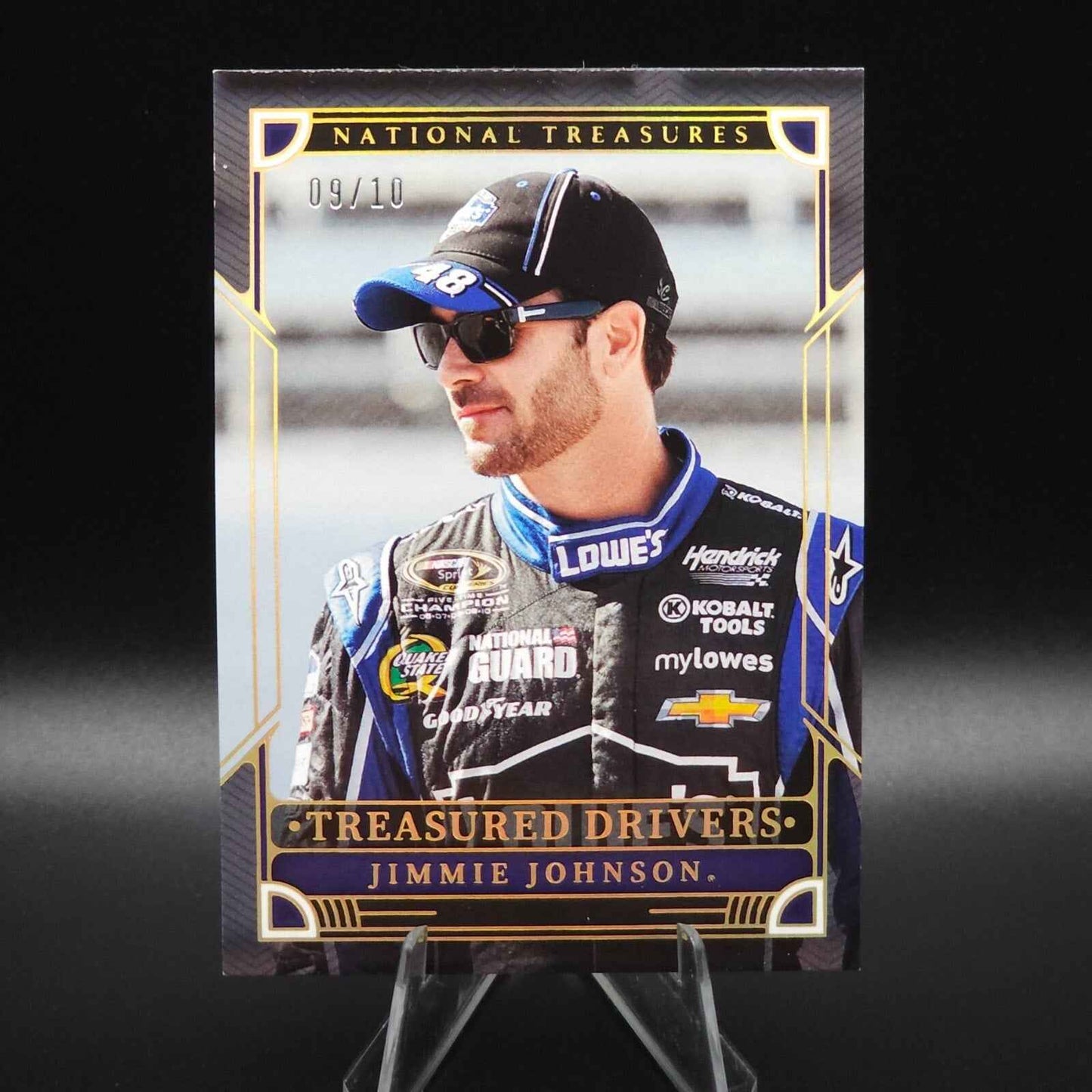 2023 Panini National Treasures - Treasured Drivers Gold Jimmie Johnson #TD4 /10 - NASCARD.shop