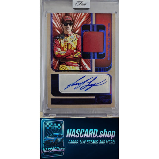 2025 Panini Turn Four #MA-JLG Joey Logano Memorabilia Autographs Blue #/49