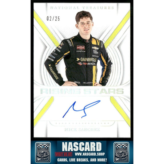 2024 Panini National Treasures Rising Stars Holo Silver Nick Sanchez 02/25 - NASCARD.shop