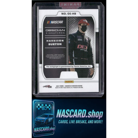 2021 Panini Chronicles #OS-HB Harrison Burton Obsidian Signatures - NASCARD.shop