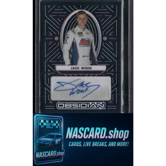 2023 Panini Chronicles Jack Wood Obsidian Signatures Electric Etch Purple #/49 - NASCARD.shop