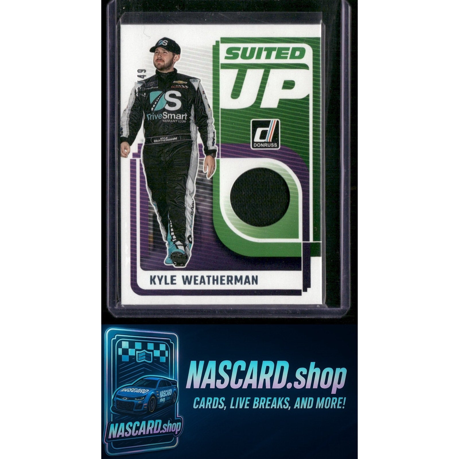 2025 Donruss #SU-KWT Kyle Weatherman Suited Up Swatches Blue #/49 - NASCARD.shop