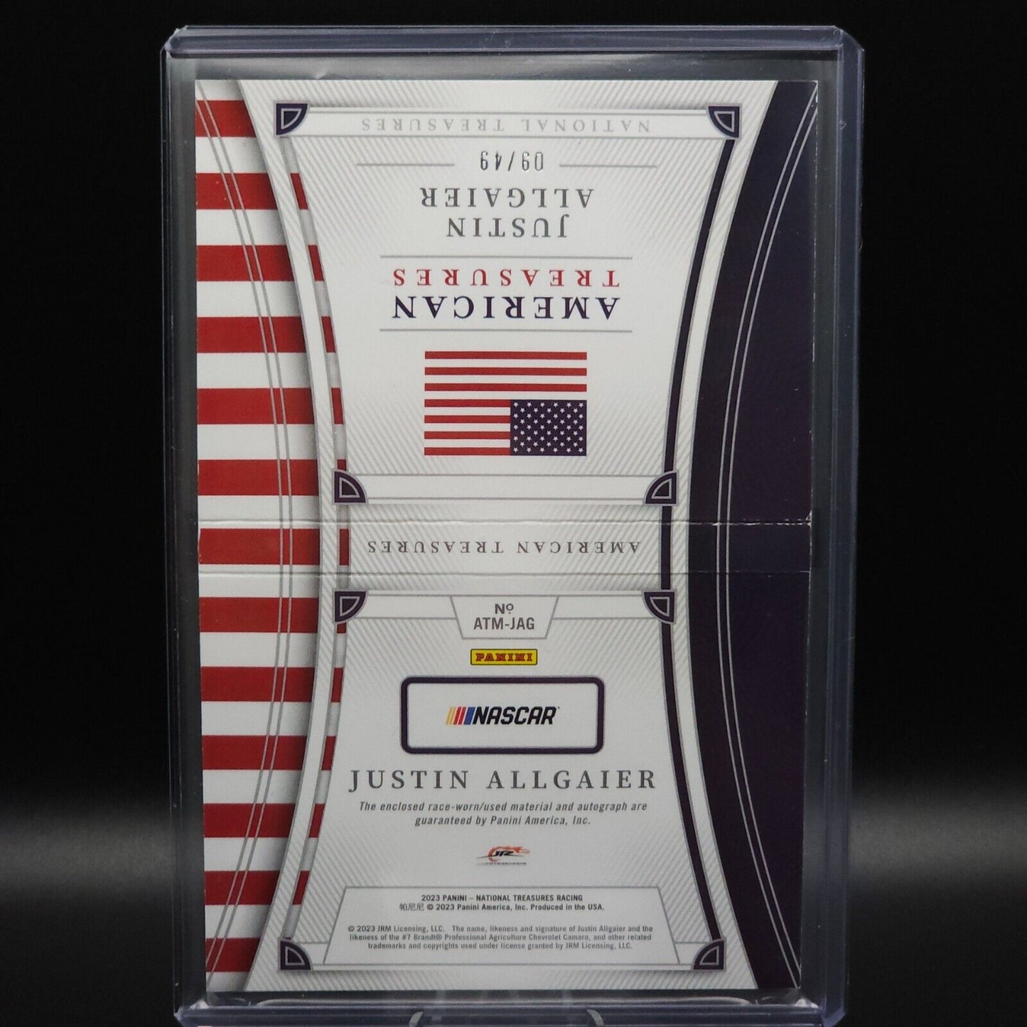2023 National Treasures American Treasures Auto Booklet Justin Allgaier /49 - NASCARD.shop