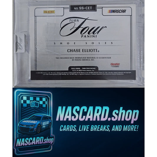 2025 Panini Turn Four #SS-CET Chase Elliott Shoe Soles #/99