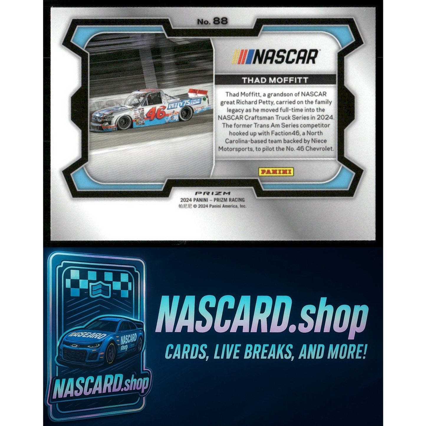 2024 Panini Prizm #88 Thad Moffitt White Sparkle