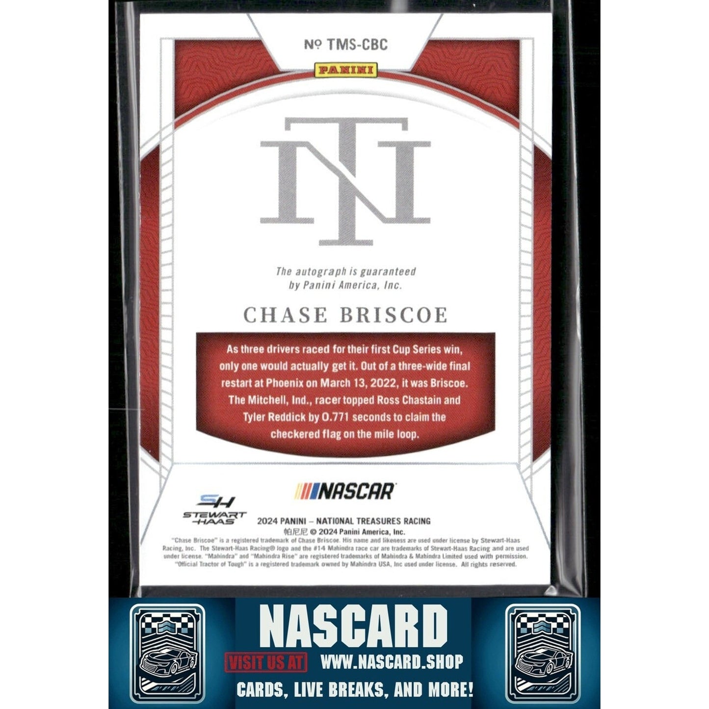 2024 National Treasures Treasured Moments Signatures Chase Briscoe /99