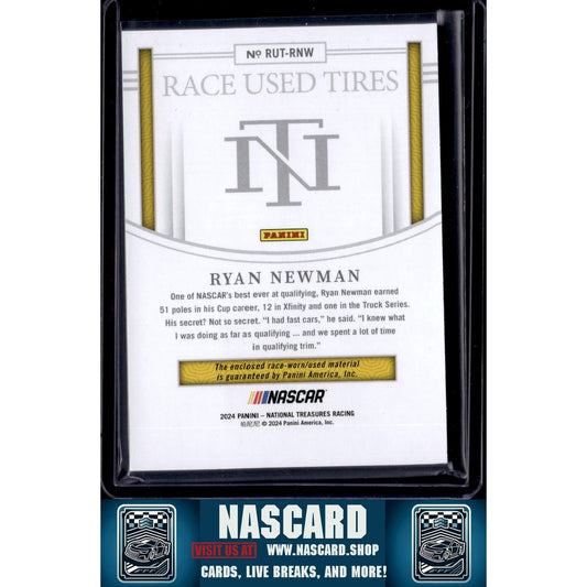 2024 Panini National Treasures #RUT-RNW Ryan Newman Race Used Tires Blue #/75 - NASCARD.shop