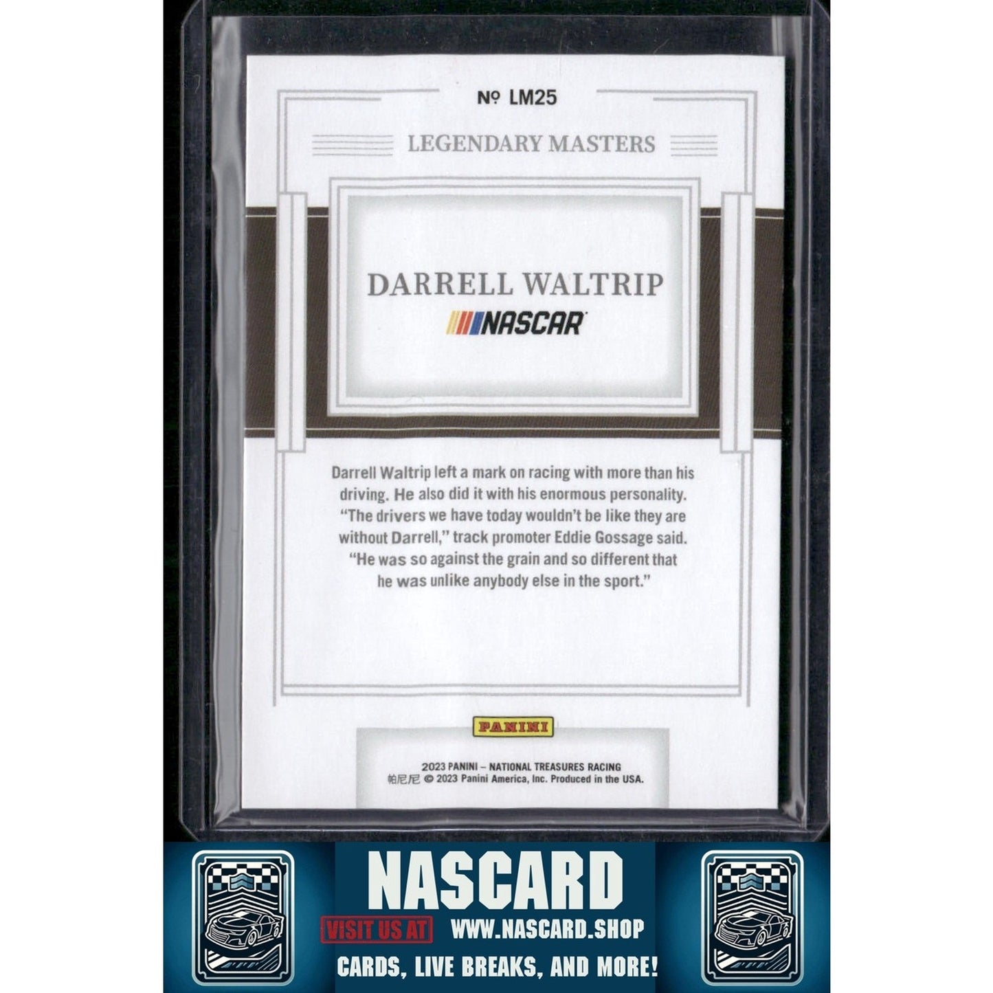 2023 Panini National Treasures #LM25 Darrell Waltrip Legendary Masters - NASCARD.shop