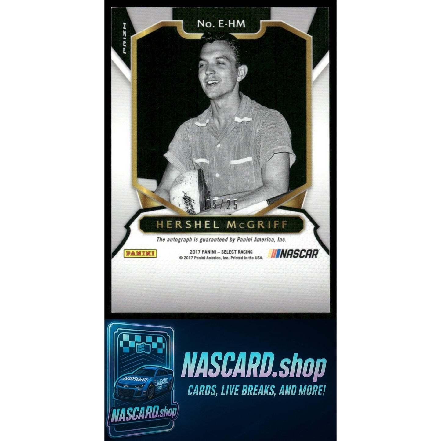 2017 Panini Select #E-HM Hershel McGriff Endorsements Red Prizms #/25