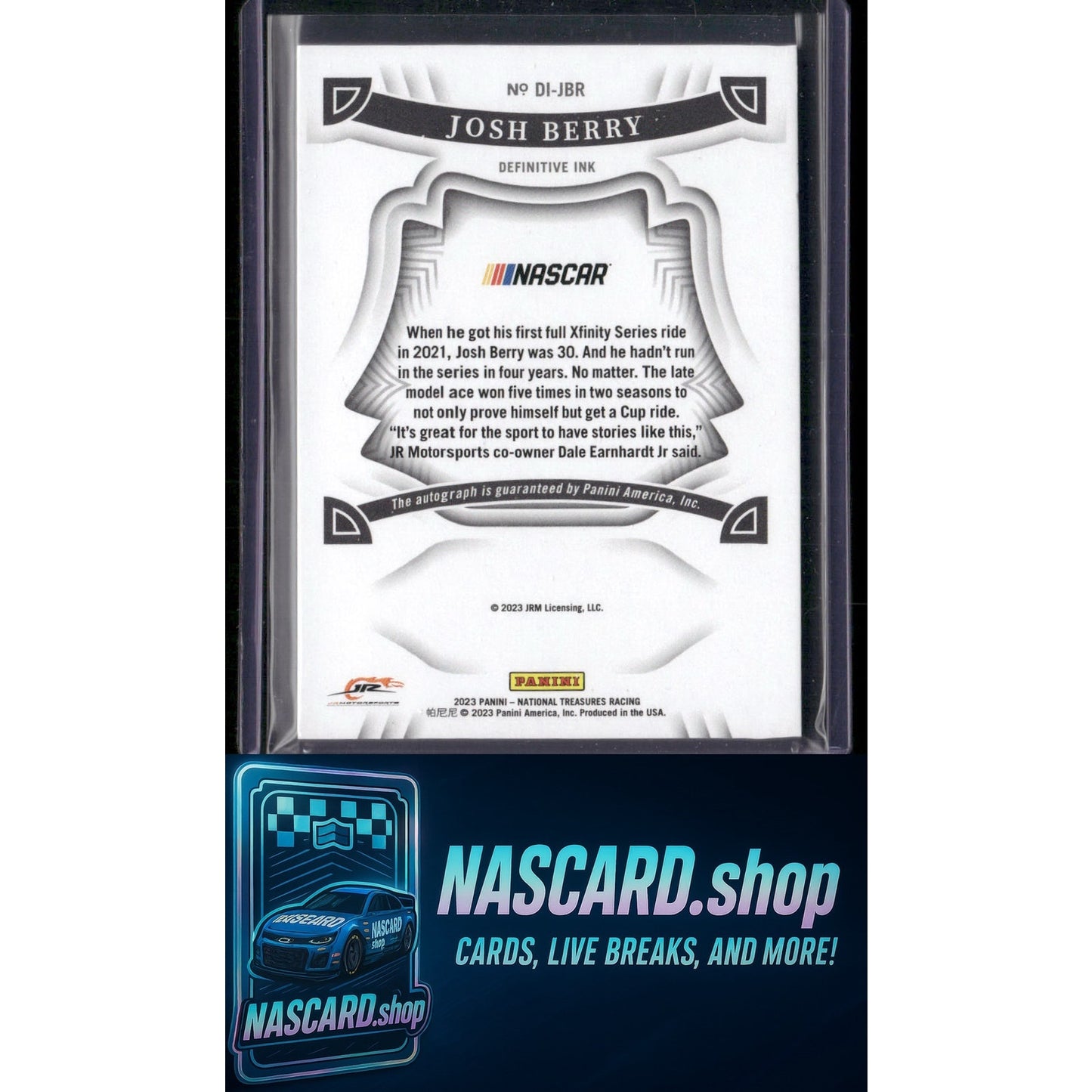 2023 Panini National Treasures Josh Berry Definitive Ink Holo Silver #/10 - NASCARD.shop