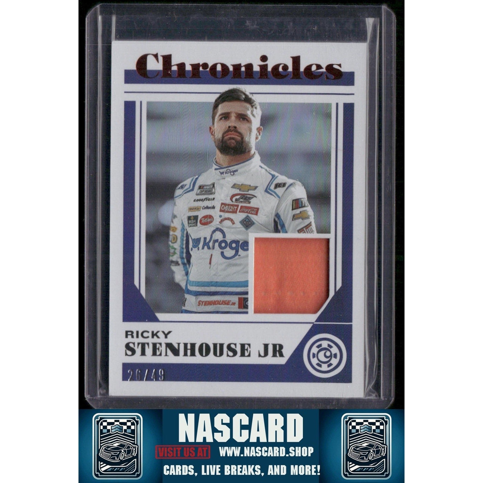 2023 Panini Chronicles #CS-RS Ricky Stenhouse Jr. Chronicles Swatches Red - NASCARD.shop
