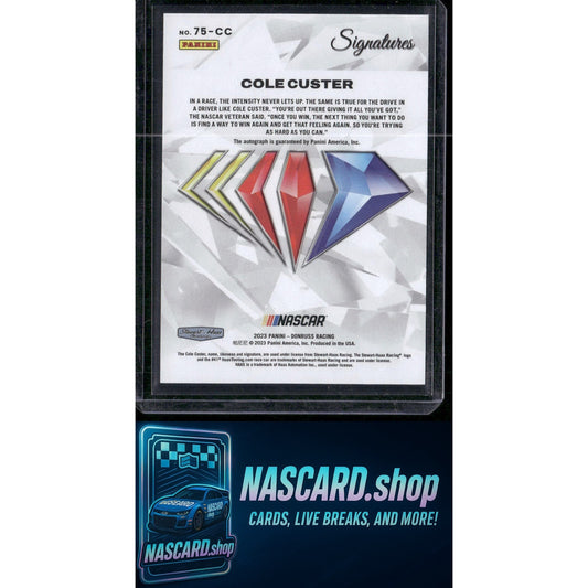 2023 National Treasures #75-CC Cole Custer NASCAR 75th Anniversary Signatures