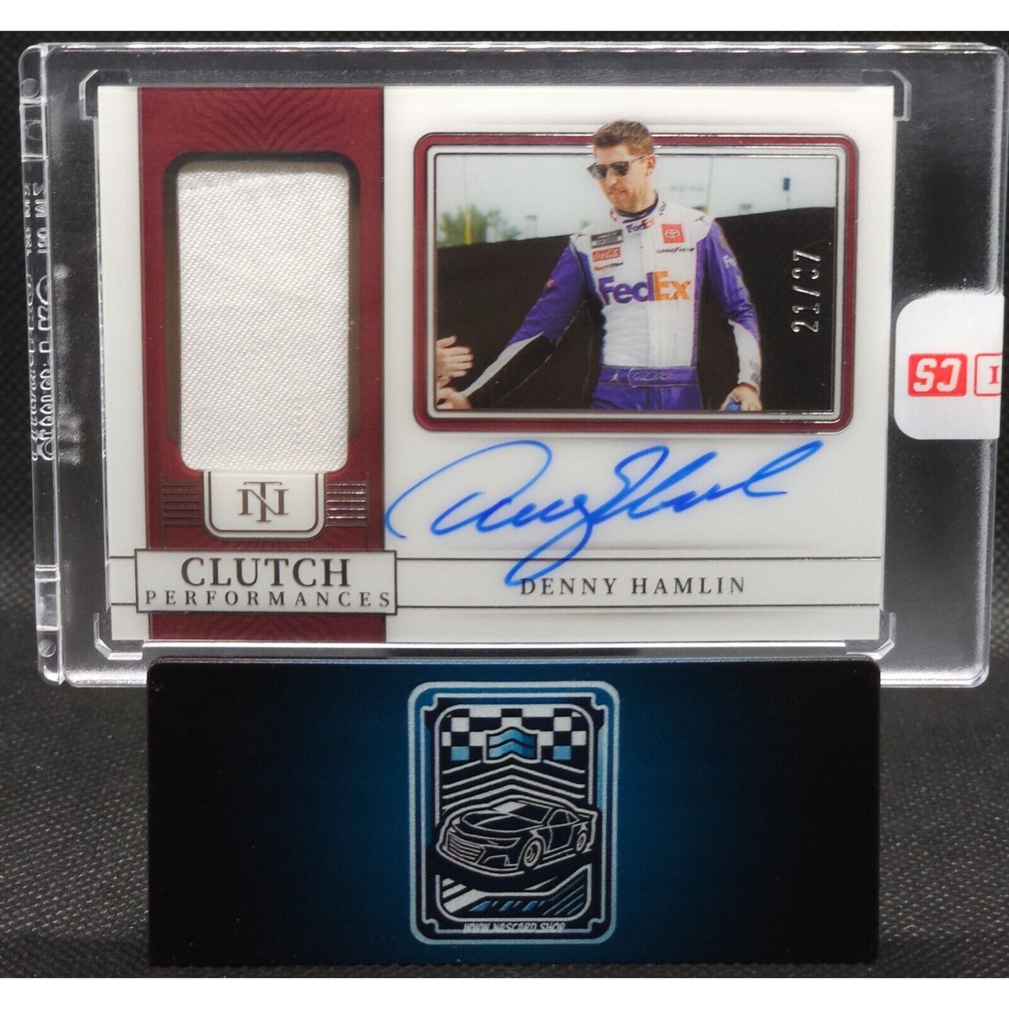 2023 Panini National Treasures Clutch Performances #CP-DHL Denny Hamlin 21/37 - NASCARD.shop