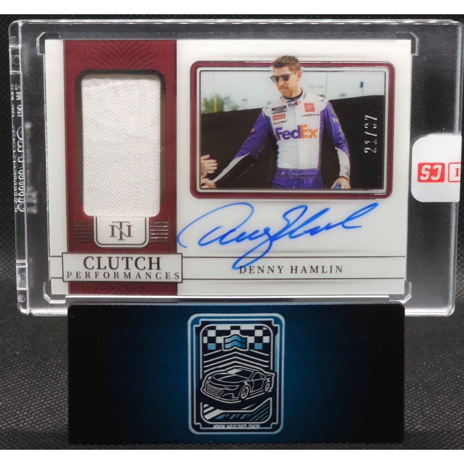 2023 Panini National Treasures Clutch Performances #CP-DHL Denny Hamlin 21/37 - NASCARD.shop