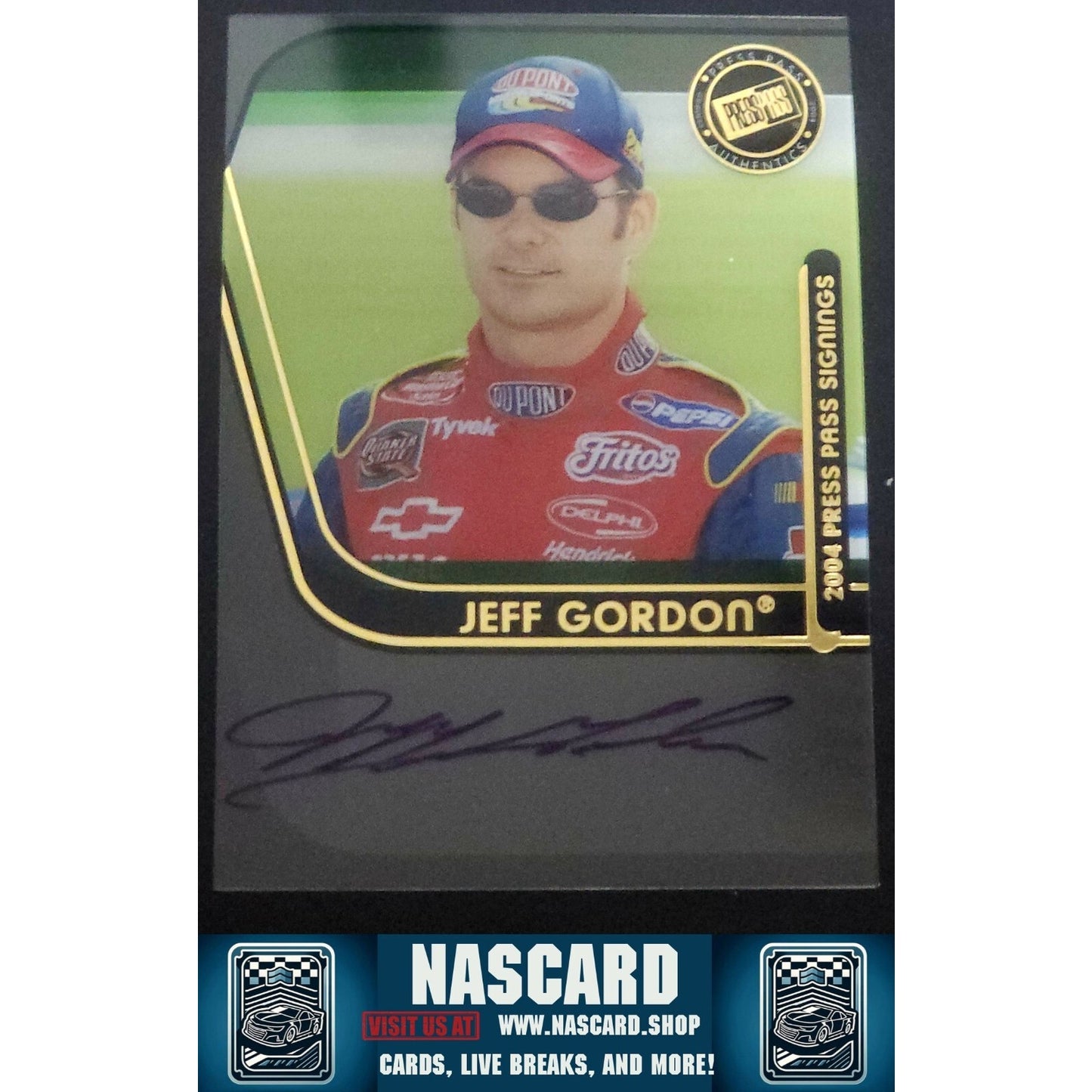 2004 Press Pass Signings Vault Authentic Autograph Jeff Gordon (AU) - NASCARD.shop