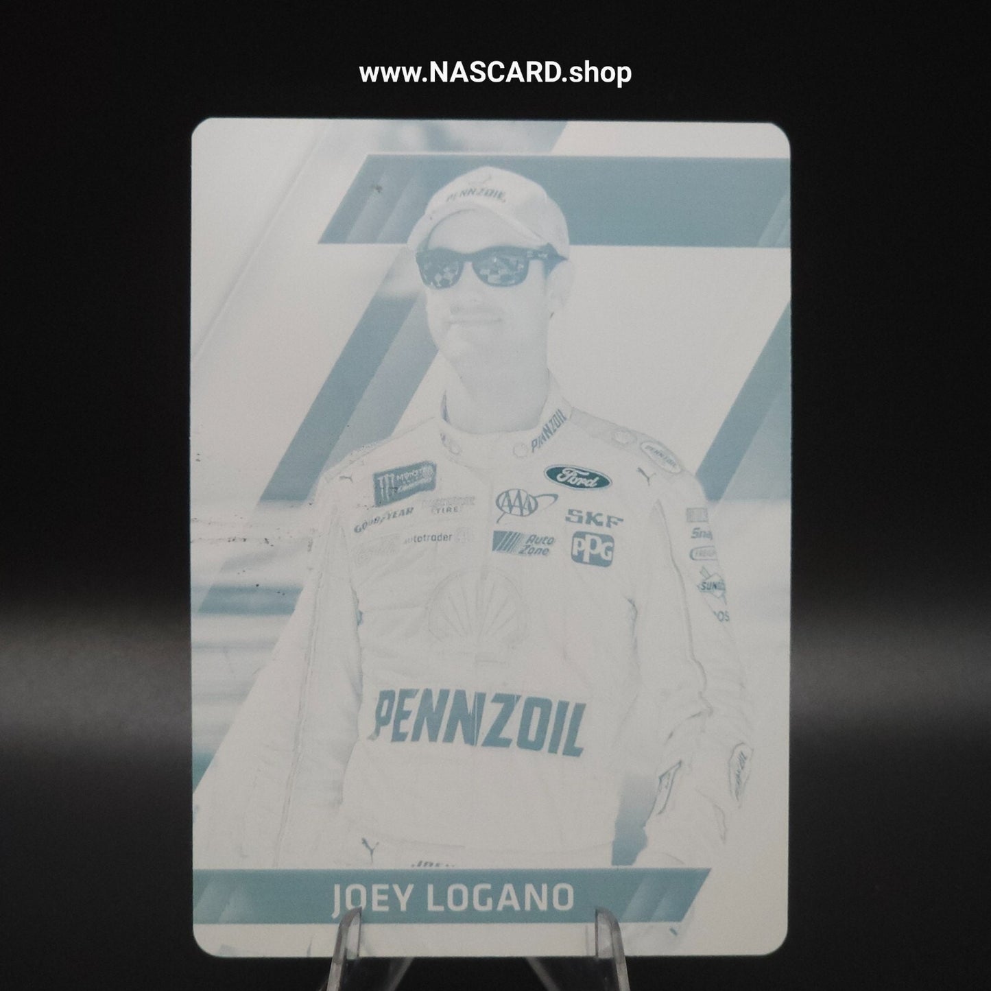 2017 Panini Absolute - #80 Printing Plate Cyan Joey Logano 1/1 - NASCARD.shop