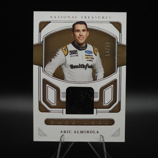 2023 Panini National Treasures - Race Used Aric Almirola #RU-AAM Sheet Metal /99 - NASCARD.shop