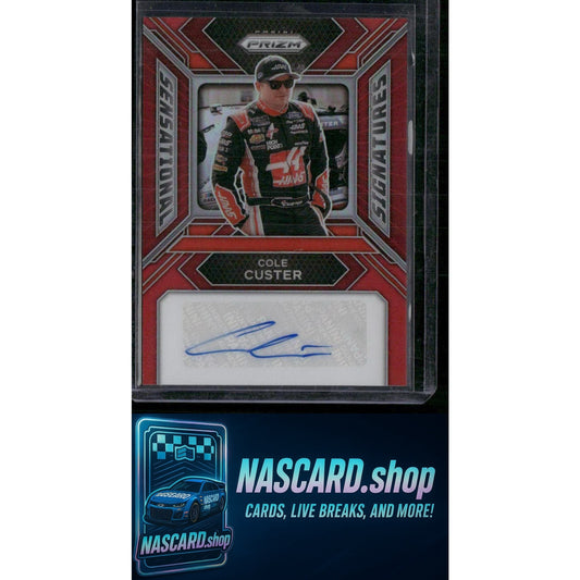 2024 Panini Prizm #SS-CCR Cole Custer Sensational Signatures Red #/99