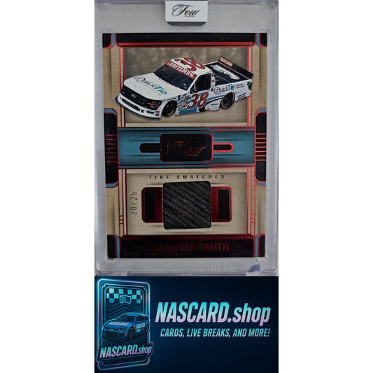 2025 Panini Turn Four #TS-CST Chandler Smith Tire Swatches Red #/25