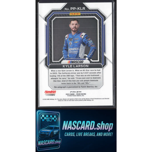 2023 Panini Prizm #PP-KLR Kyle Larson Patented Penmanship Prizm