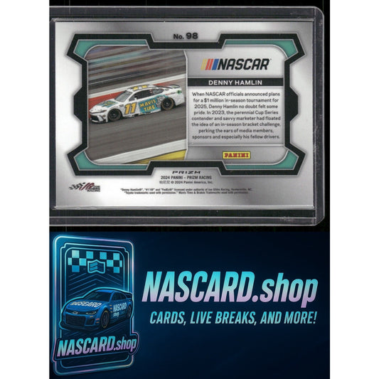 2024 Panini Prizm #98 Denny Hamlin Blue Ice - NASCARD.shop