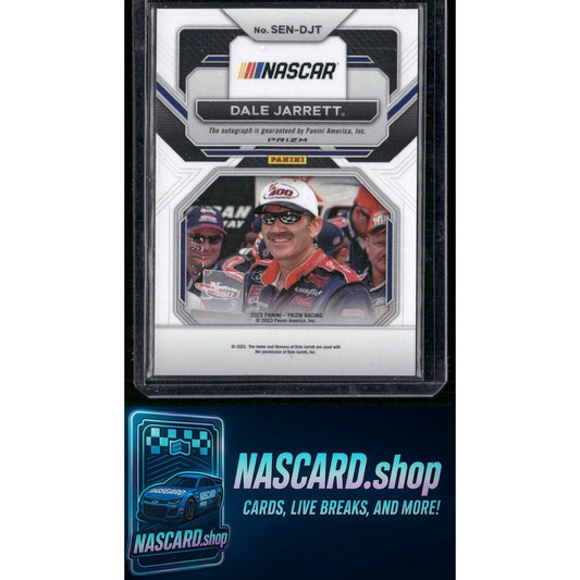 2023 Prizm Dale Jarrett Sensational Signatures Hyper Prizm Purple Yellow #/25