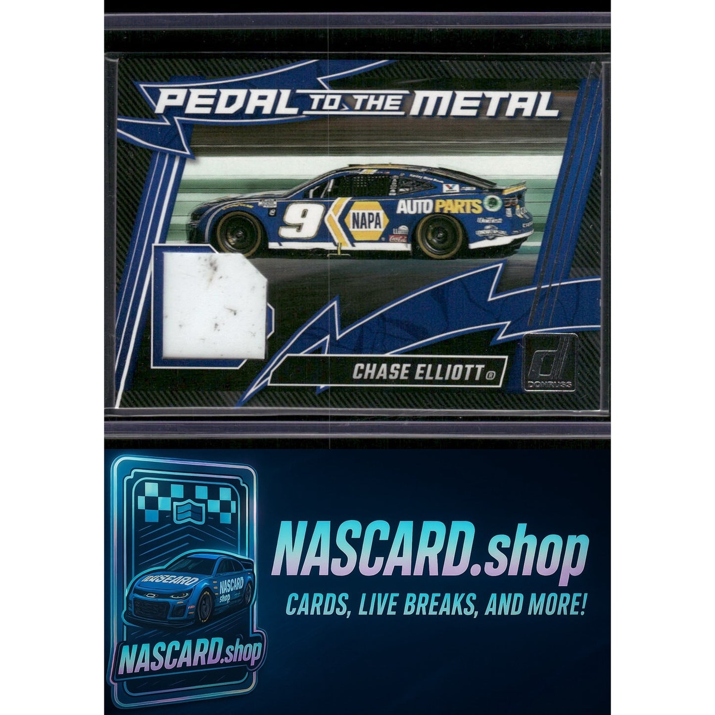 2025 Donruss #PM-CET Chase Elliott Pedal to the Metal Materials