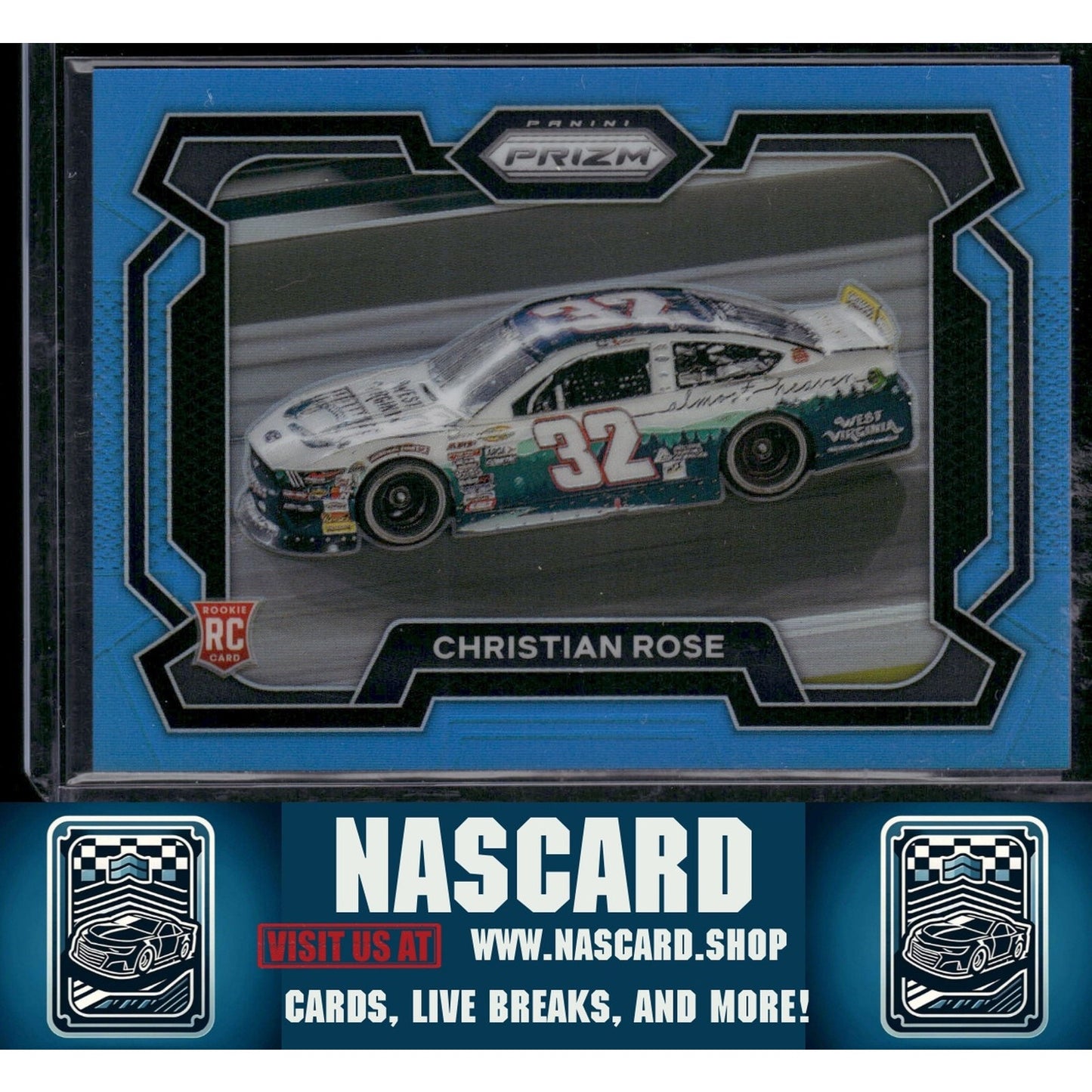 2024 Panini Prizm #53 Christian Rose Carolina Blue #/49 - NASCARD.shop