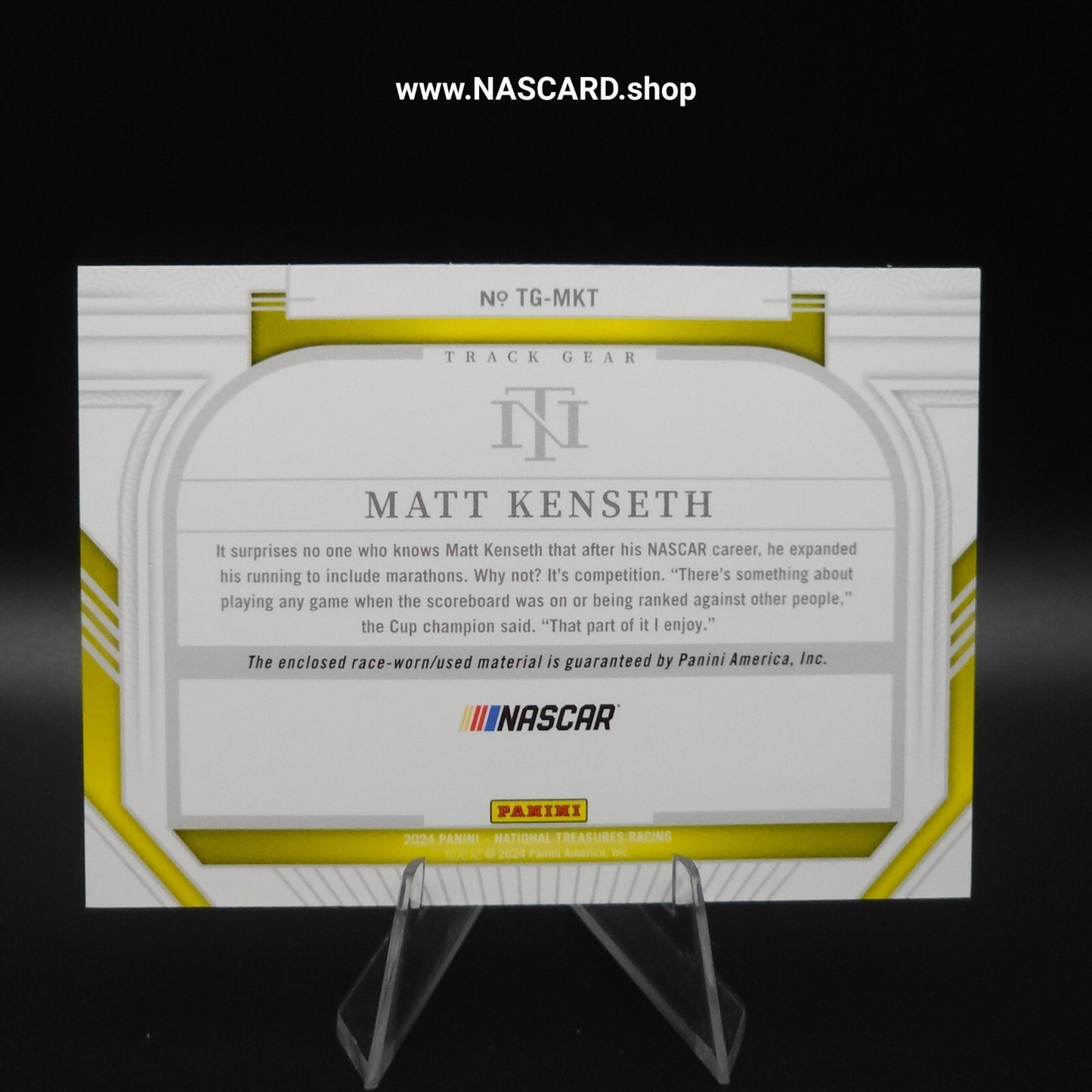 2024 Panini National Treasures Track Gear Matt Kenseth /99 - NASCARD.shop