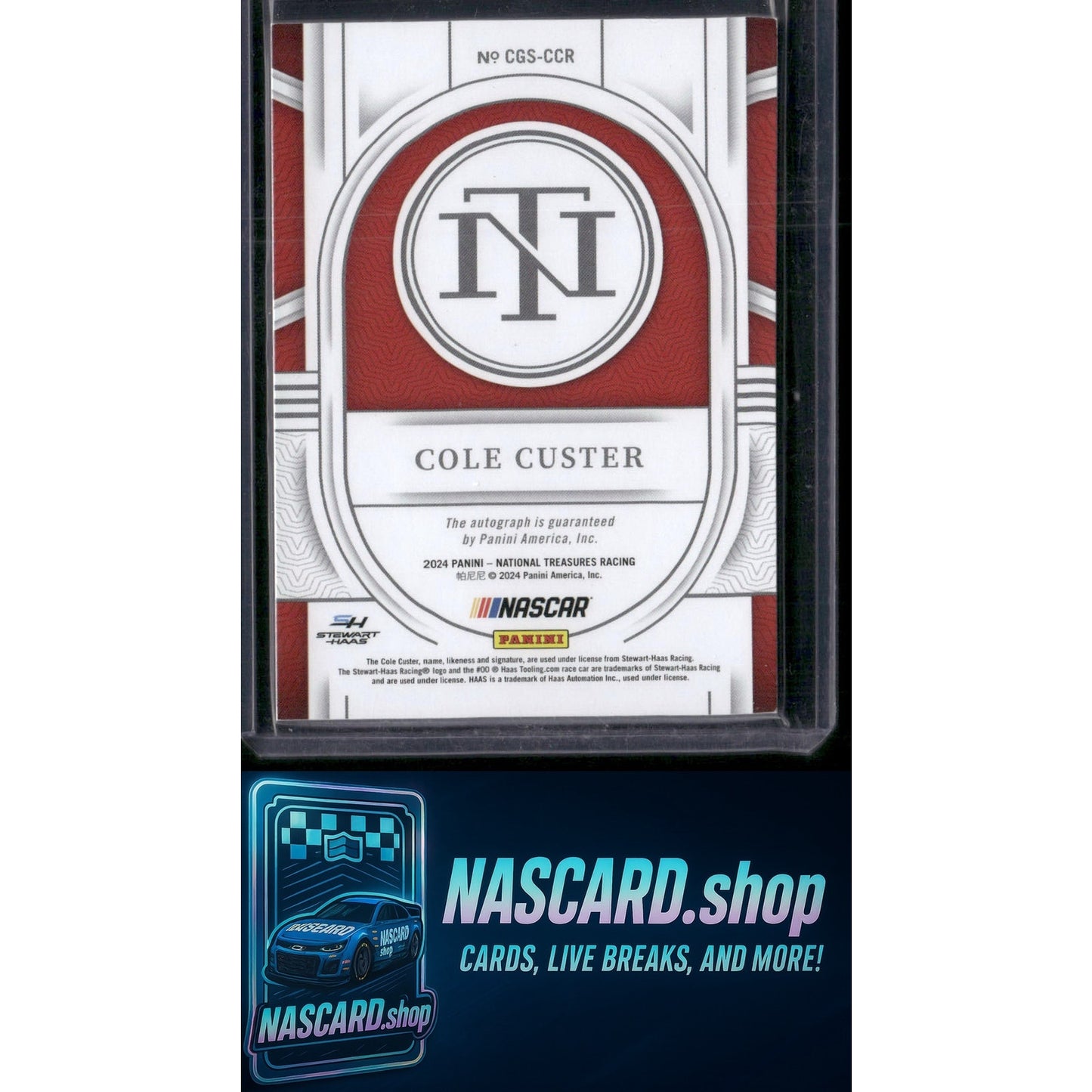 2024 Panini National Treasures Cole Custer Championship Glory Signatures #/49