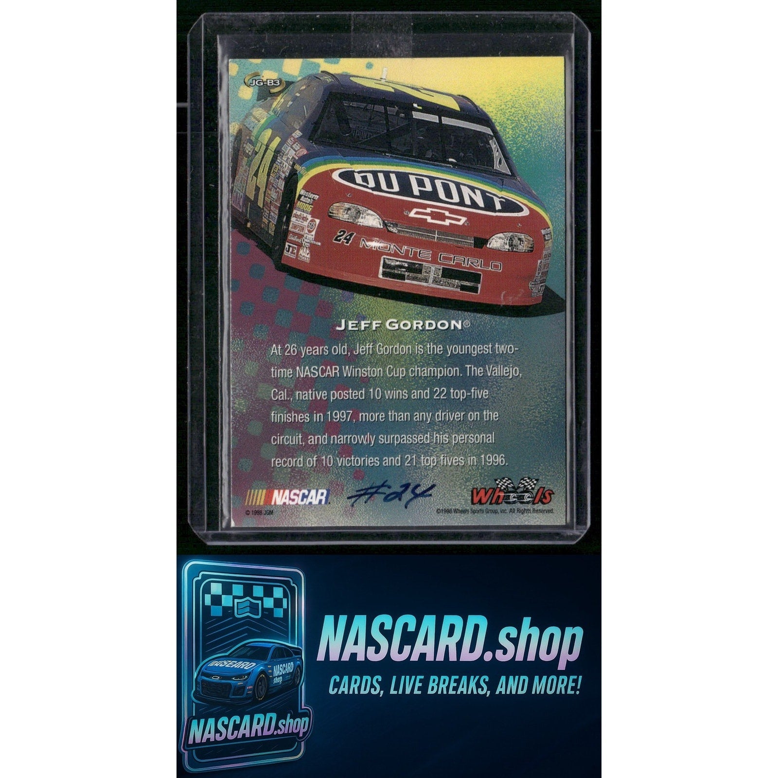 1998 Wheels High Gear #JG-B3 Jeff Gordon Custom Shop Prizes #24 - NASCARD.shop