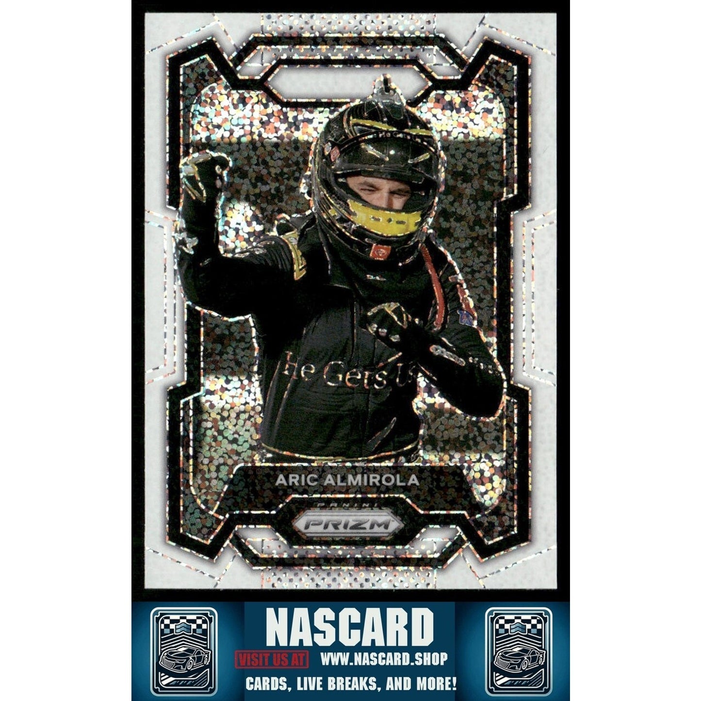 2024 Panini Prizm - Aric Almirola #93 White Sparkle Prizm