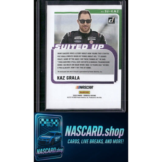 2025 Donruss #SU-KAZ Kaz Grala Suited Up Swatches - NASCARD.shop