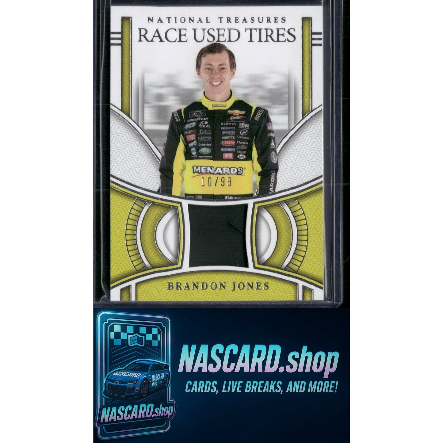 2024 Panini National Treasures #RUT-BJN Brandon Jones Race Used Tires #/99 - NASCARD.shop